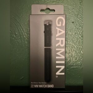 Black silicone Garmin watchband